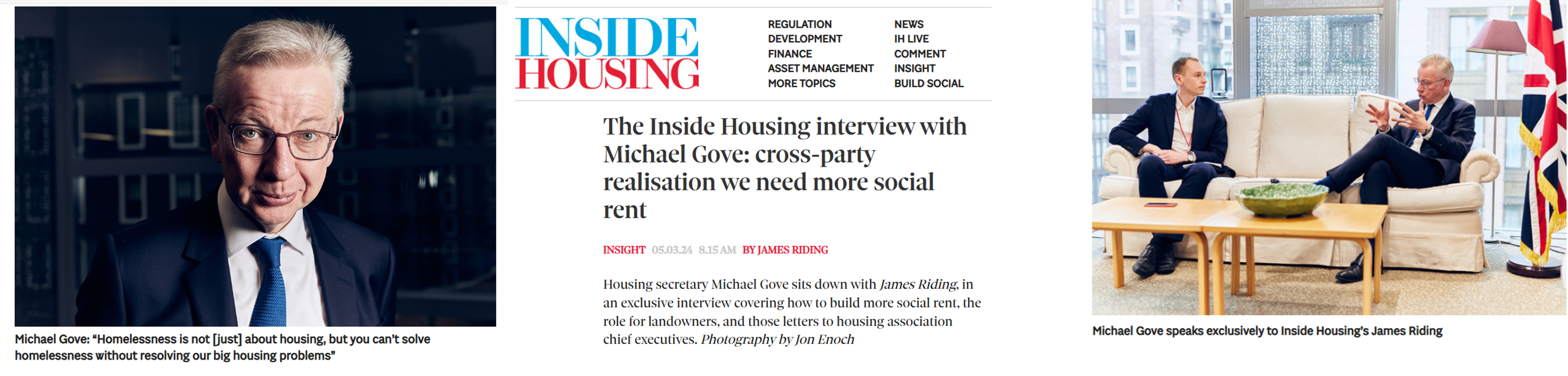 Michael Gove’s ‘Inside Housing’ interview