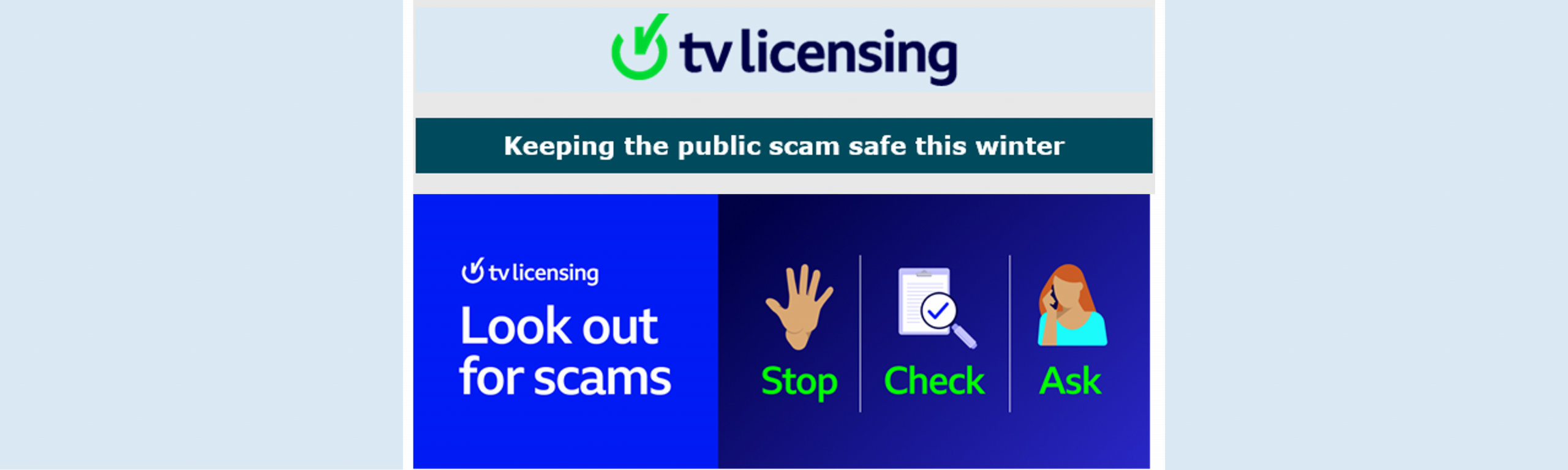 TV Licensing | Stay scam safe this winter